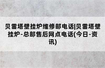 贝雷塔壁挂炉维修部电话|贝雷塔壁挂炉-总部售后网点电话(今日-资讯)